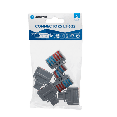 Borniers LED Aigostar LT-623, 5 pièces dans un emballage transparent