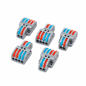 Lasklem set 5 stuks, 4~2 split verbindingsklem 0.08-4mm², IP20 hersluitbaar