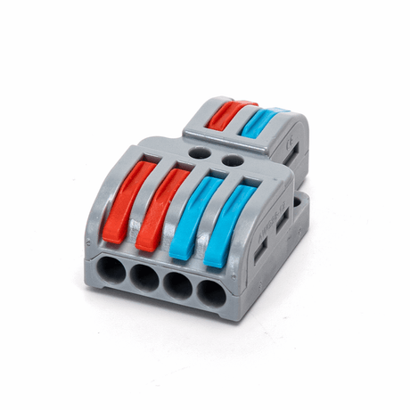Lasklem set 5 stuks, 4~2 split verbindingsklem 0.08-4mm², IP20 hersluitbaar