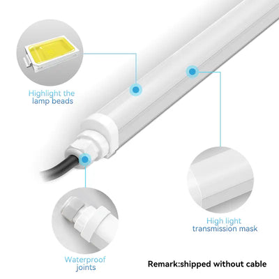 Luminaire LED TL 150 cm 4000 K 4000 lm IP20 Blls à haute transmission lumineuse, sans câble