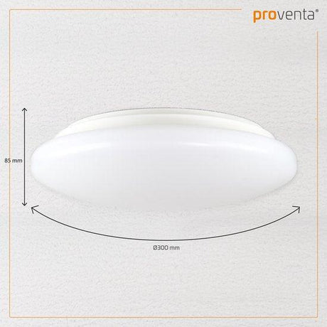 LED Plafondlamp Badkamer - 1600 Lumen - 15W - Koelwit 4000K - IP44 Spatwaterdicht - 30 cm - Wit