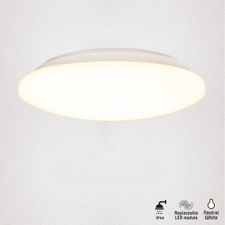LED plafondlamp rond koelwit 4000K - 18W 1900 lumen - Ø37cm IP44 spatwaterdicht