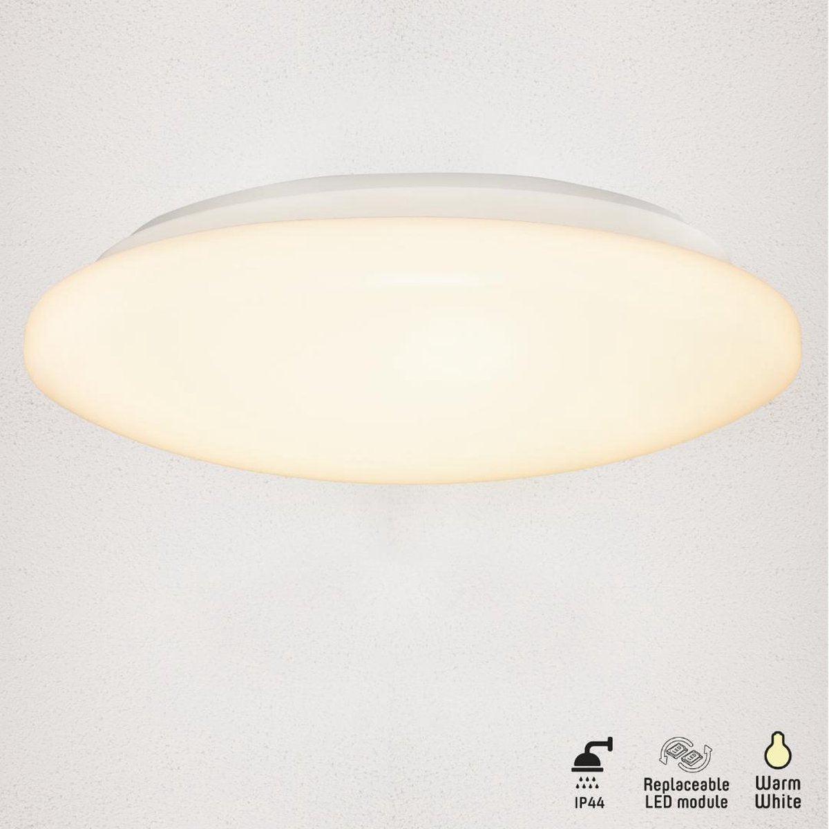 LED Plafondlamp 1600 Lumen - 18W - Warmwit 3000K - IP44 Spatwaterbestendig - Ø 37 cm