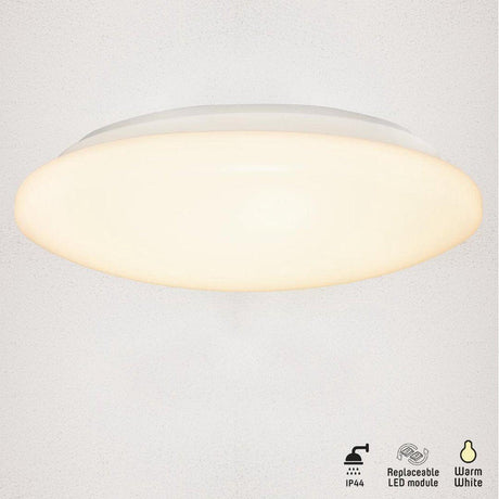 LED Plafondlamp 1600 Lumen - 18W - Warmwit 3000K - IP44 Spatwaterbestendig - Ø 37 cm
