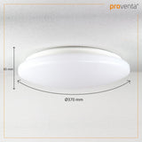 LED Plafondlamp 1600 Lumen - 18W - Warmwit 3000K - IP44 Spatwaterbestendig - Ø 37 cm