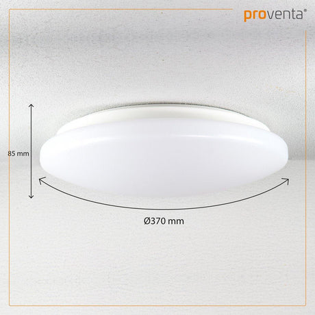 LED Plafondlamp 1600 Lumen - 18W - Warmwit 3000K - IP44 Spatwaterbestendig - Ø 37 cm