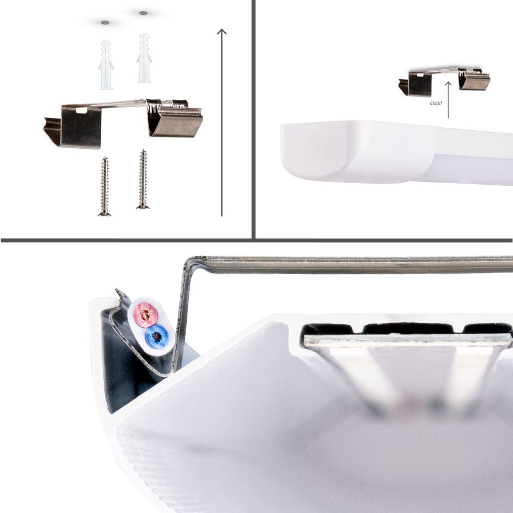 LED Balkarmatuur 4650 Lumen - 36W - Koelwit 4000K - 120cm - IP40 - 4 stuks