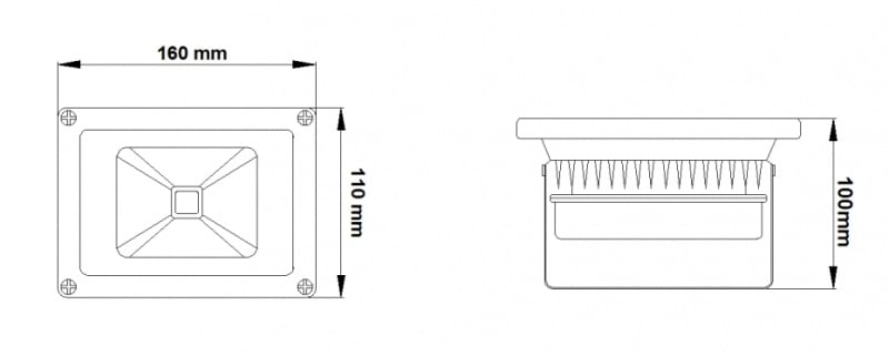 Projecteur de chantier LED 20W=200W | lumière blanc froid 4500K | étanche IP65 - PROMOTION