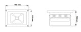 Projecteur de chantier LED 20W=200W | lumière blanc froid 4500K | étanche IP65 - PROMOTION