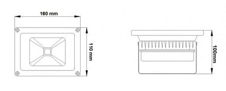 Bouwlamp 20W LED= 200W werklicht | koelwit 4500K | waterdicht IP65 - SALE