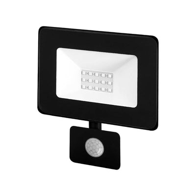 LED schijnwerper daglichtwit 6400K met IR sensor, 10W, IP65 waterdicht, zwart