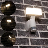 LED wandlamp 1100 lumen - 18W - koelwit 4000K - bewegingssensor body-tracking - IP44 - wit