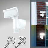 LED wandlamp 1100 lumen - 18W - koelwit 4000K - bewegingssensor body-tracking - IP44 - wit