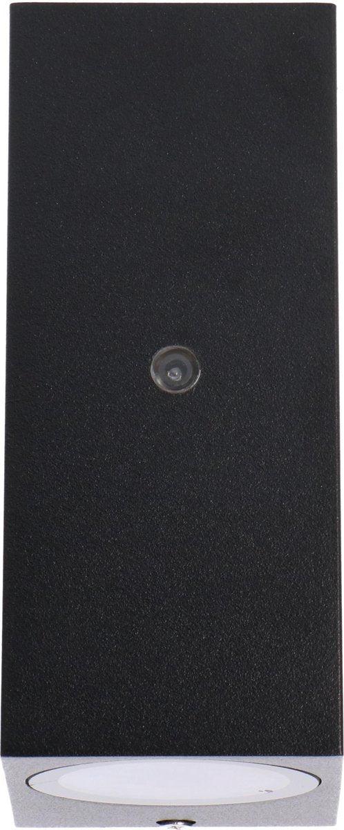 LED Wandlamp met Daglichtsensor 2x GU10 - IP44 - Zwart - Up & Down