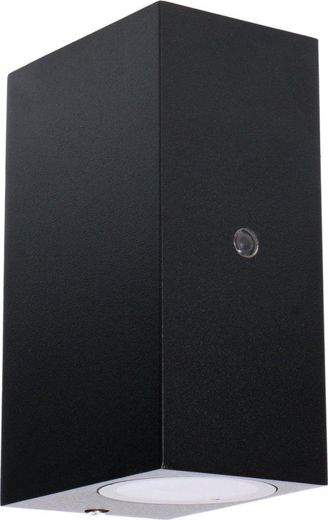 LED Wandlamp met Daglichtsensor 2x GU10 - IP44 - Zwart - Up & Down