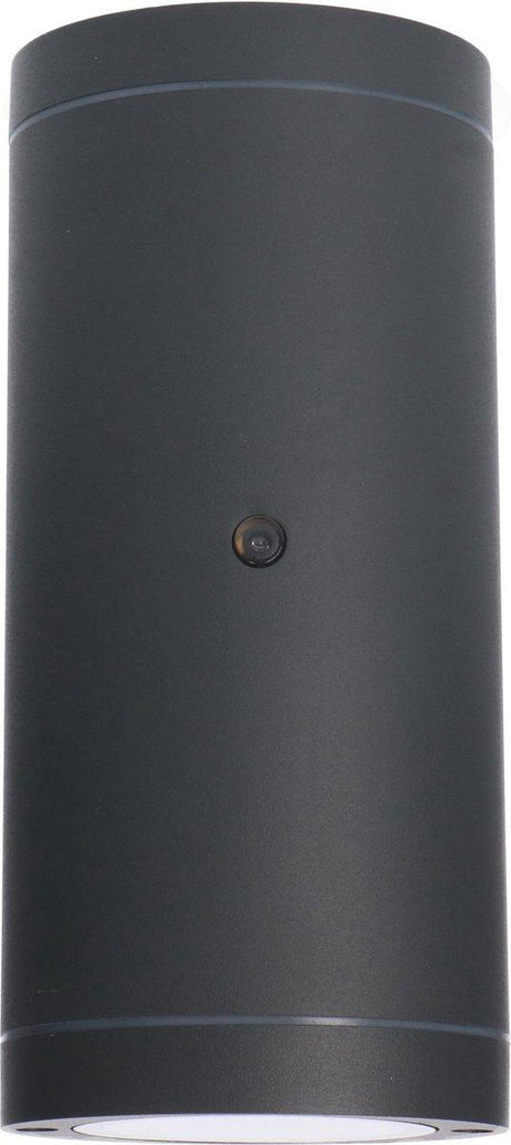 Applique murale LED avec détecteur - douille GU10 - IP44 étanche - capteur de lumière du jour - 35 W - anthracite - 230 V