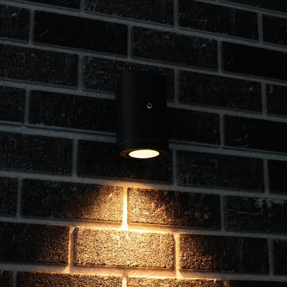 Lampe extérieure LED's Light avec détecteur - IP44 étanche - douille GU10 - Modèle Bari - Anthracite