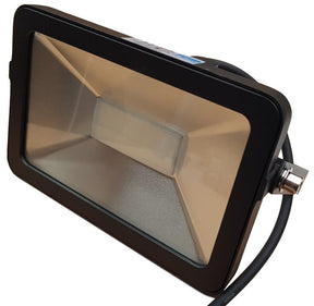 LED bouwlamp schijnwerper 30W vervangt 350W, koelwit 4000K, IP65, zwart