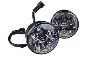Dagrijverlichting set 2 stuks, Ø 70 mm, LED mistlampen, E4 merk gekeurd, 12V & 24V