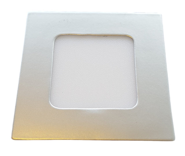 LED downlight vierkant | 120 x 120mm | 6 Watt warmwit | 3000K |aluminiumlook | inbouw - LEDPLANET.NL