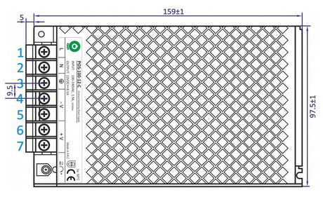 LED driver 12 Volt DC - 12.5A | 150 Watt | IP20 - binnenshuis - LEDPLANET.NL