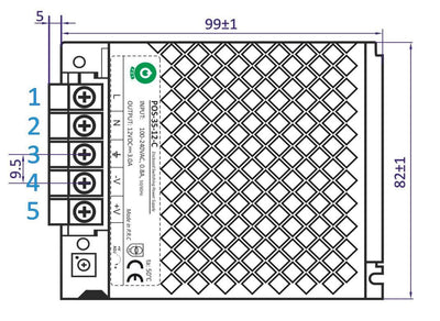 Driver LED 12 volts CC - 3 A | 36 watts | IP20 - intérieur - LEDPLANET.NL