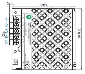 Driver LED 12 Volt CC - 6A | 72 Watt | IP20 - intérieur