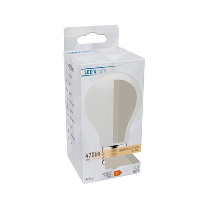 Ampoule LED E27 - verre blanc mat - 4 W/40 W - 470 lm - lumière blanc chaud