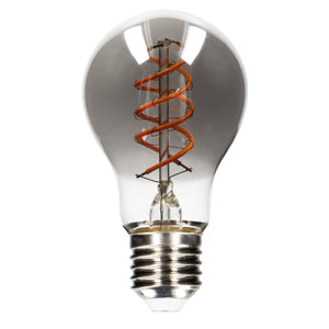 Ampoule à filament LED A60 en verre fumé - Culot E27 - 4,5W - 120 lumens - Blanc extra chaud (1800K) - Dimmable