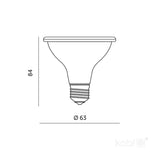 LED Kweeklamp E27 7W 150lm - Groei & Bloei - 38° Gericht - Zwart - IP20 - 230V