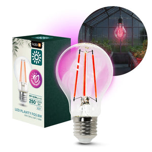 LED Kweeklamp E27 8W 250lm - Groei & Bloei - 360° Rondom - IP20 - 230V