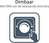 LED Hanglamp V linear - Dimbaar warm wit licht - In hoogte verstelbaar - Zilver
