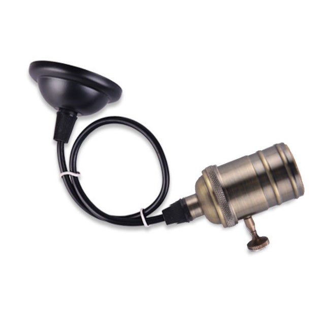 Suspension LED vintage | douille de suspension E27 | interrupteur rotatif industriel | bronze antique 120 cm - LEDPLANET.NL