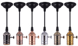 Suspension LED vintage | douille suspendue E27 | interrupteur rotatif industriel | bronze rouge antique 120 cm - LEDPLANET.NL