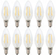 Aigostar LED kaarslamp E14 voordeelverpakking met tien energiezuinige lampen voor sfeerverlichting