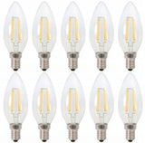 Aigostar LED kaarslamp E14 voordeelverpakking met tien energiezuinige lampen voor sfeerverlichting