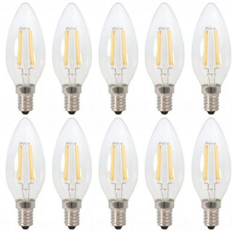 Aigostar LED kaarslamp E14 voordeelverpakking met tien energiezuinige lampen voor sfeerverlichting