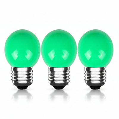 Ampoules LED E27 vertes, lot de 3, avec éclairage économe en énergie pour des espaces chaleureux