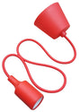 LED lamp DIY | pendel hanglamp - strijkijzer snoer | E27 siliconen fitting | rood - LEDPLANET.NL