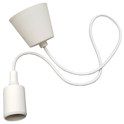 Lampe LED DIY | suspension - câble textile | douille en silicone E27 | blanche - LEDPLANET.NL