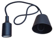 LED lamp DIY | pendel hanglamp - strijkijzer snoer | E27 siliconen fitting | zwart - LEDPLANET.NL