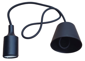 Lampe LED DIY | suspension - cordon de fer à repasser | douille en silicone E27 | noir - LEDPLANET.NL