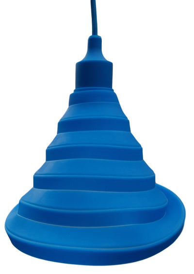 Lampe LED DIY | suspension pliable - cordon de fer à repasser | douille en silicone E27 | bleu - LEDPLANET.NL