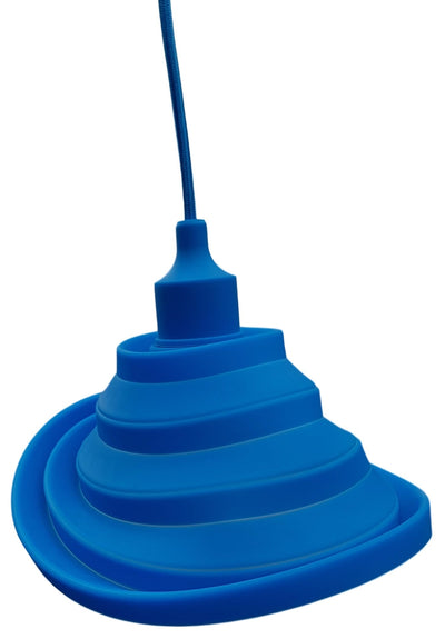 Lampe LED DIY | suspension pliable - cordon de fer à repasser | douille en silicone E27 | bleu - LEDPLANET.NL