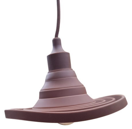LED lamp DIY | vouwbare hanglamp - strijkijzer snoer | E27 siliconen fitting | chocolade - LEDPLANET.NL