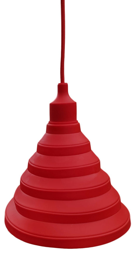 Lampe LED DIY | suspension pliable - cordon de fer à repasser | douille en silicone E27 | rouge - LEDPLANET.NL