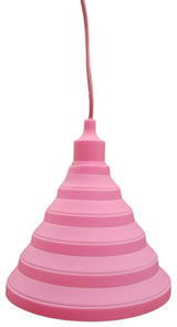 LED lamp DIY | vouwbare hanglamp - strijkijzer snoer | E27 siliconen fitting | roze - LEDPLANET.NL