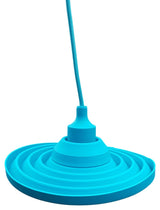 LED lamp DIY | vouwbare hanglamp - strijkijzer snoer | E27 siliconen fitting | turquoise - LEDPLANET.NL
