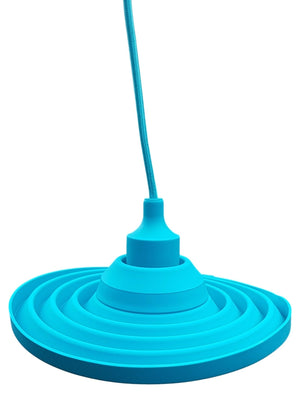 Lampe LED DIY | suspension pliable - cordon de fer à repasser | douille en silicone E27 | turquoise