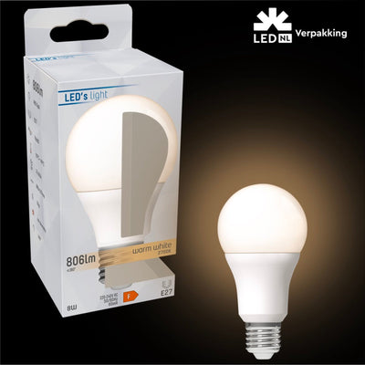LED lamp E27 warmwit 2700K - 13W 1521 lumen - A60 mat opaal